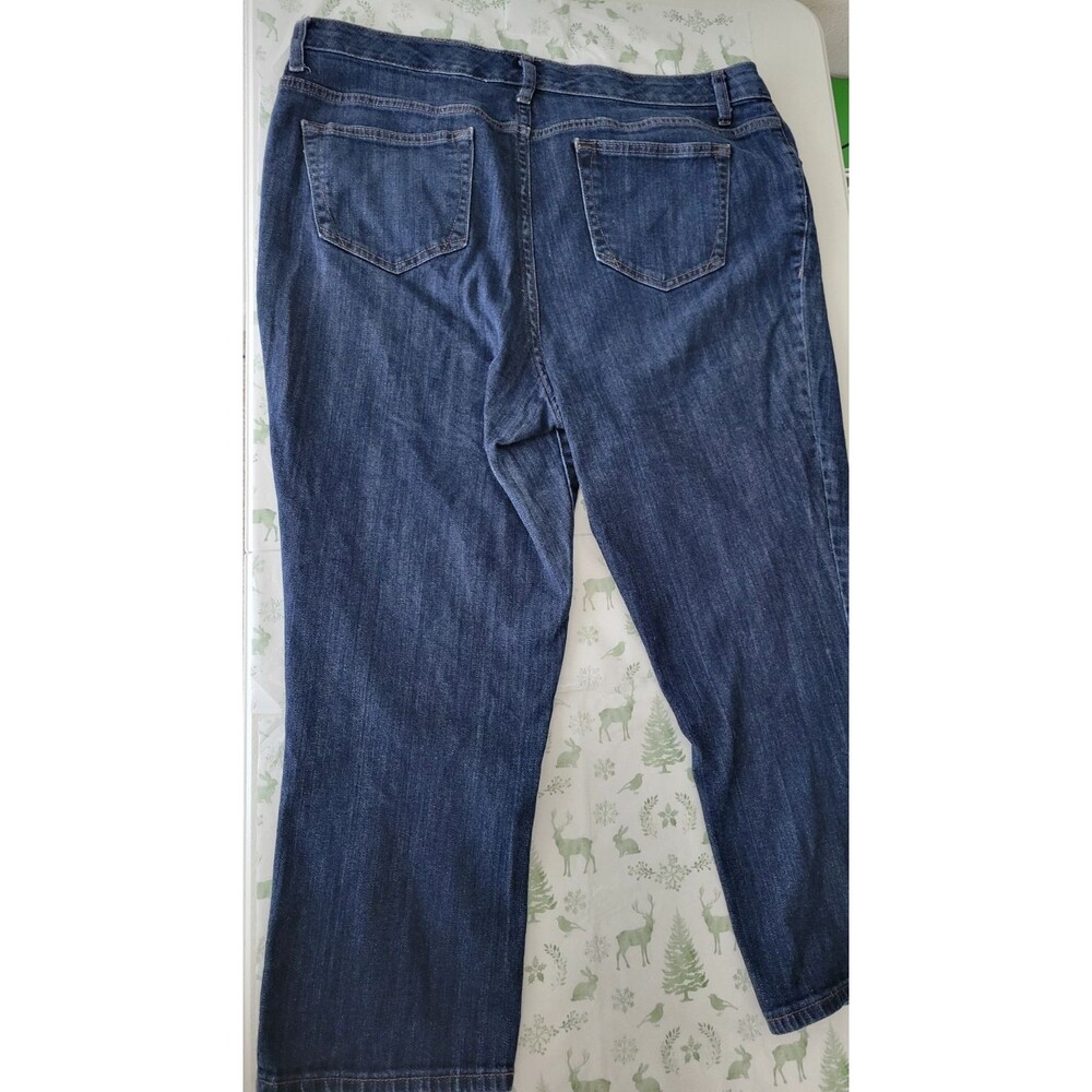 St. John's Bay Women's Bootcut Jeans Size 18W Dark Wash Mid Rise Stretch Denim - Picture 6 of 7